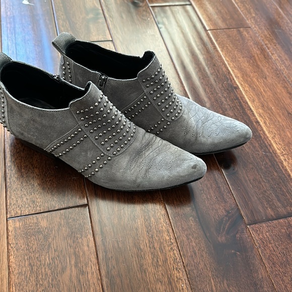 Anine Bing Low Ankle Charlie Suede Boots Grey 38 - Picture 3 of 8